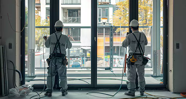 Patio Door Glass Replacement with Built-In Blinds in Tarpon Springs, FL